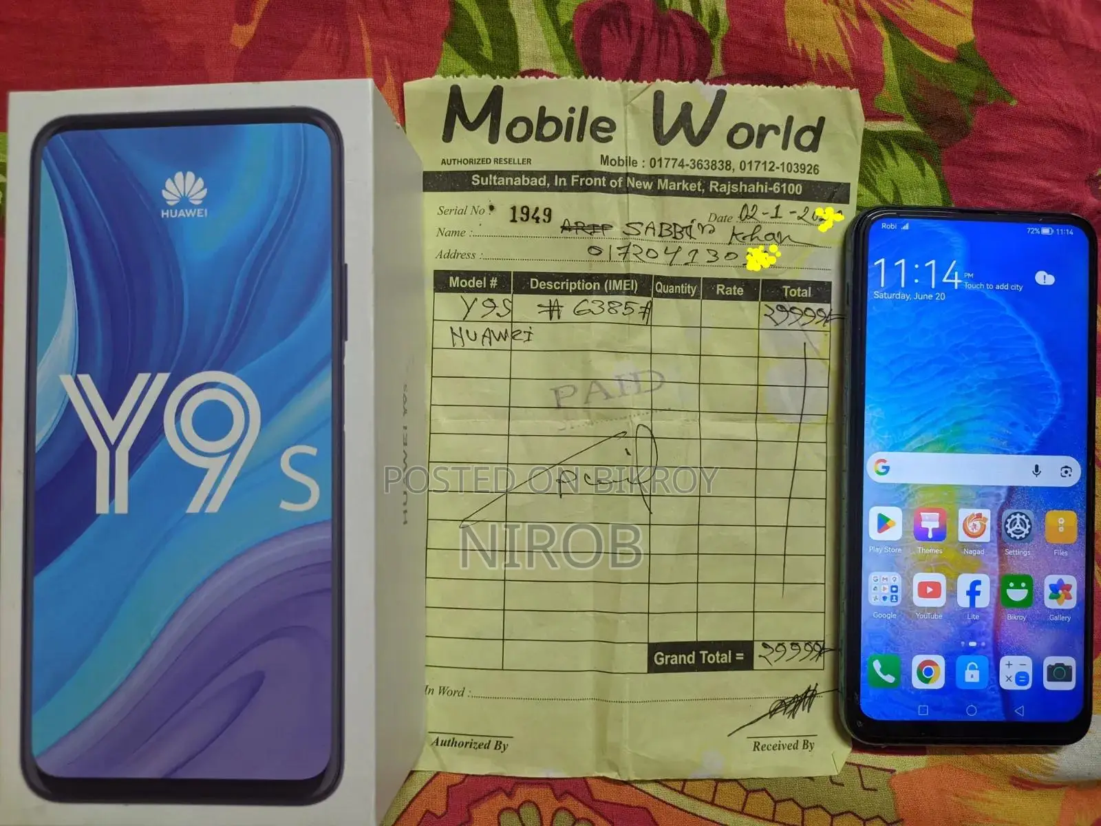 Huawei Y9 128 GB Blue