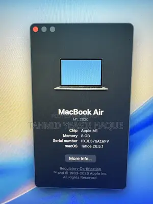 Laptop Apple MacBook Air 2020 M1 8GB Apple M1 SSD 256GB