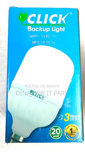 Click 20W Rechargeable Backup Light – Light will stay on even if the power goes out!