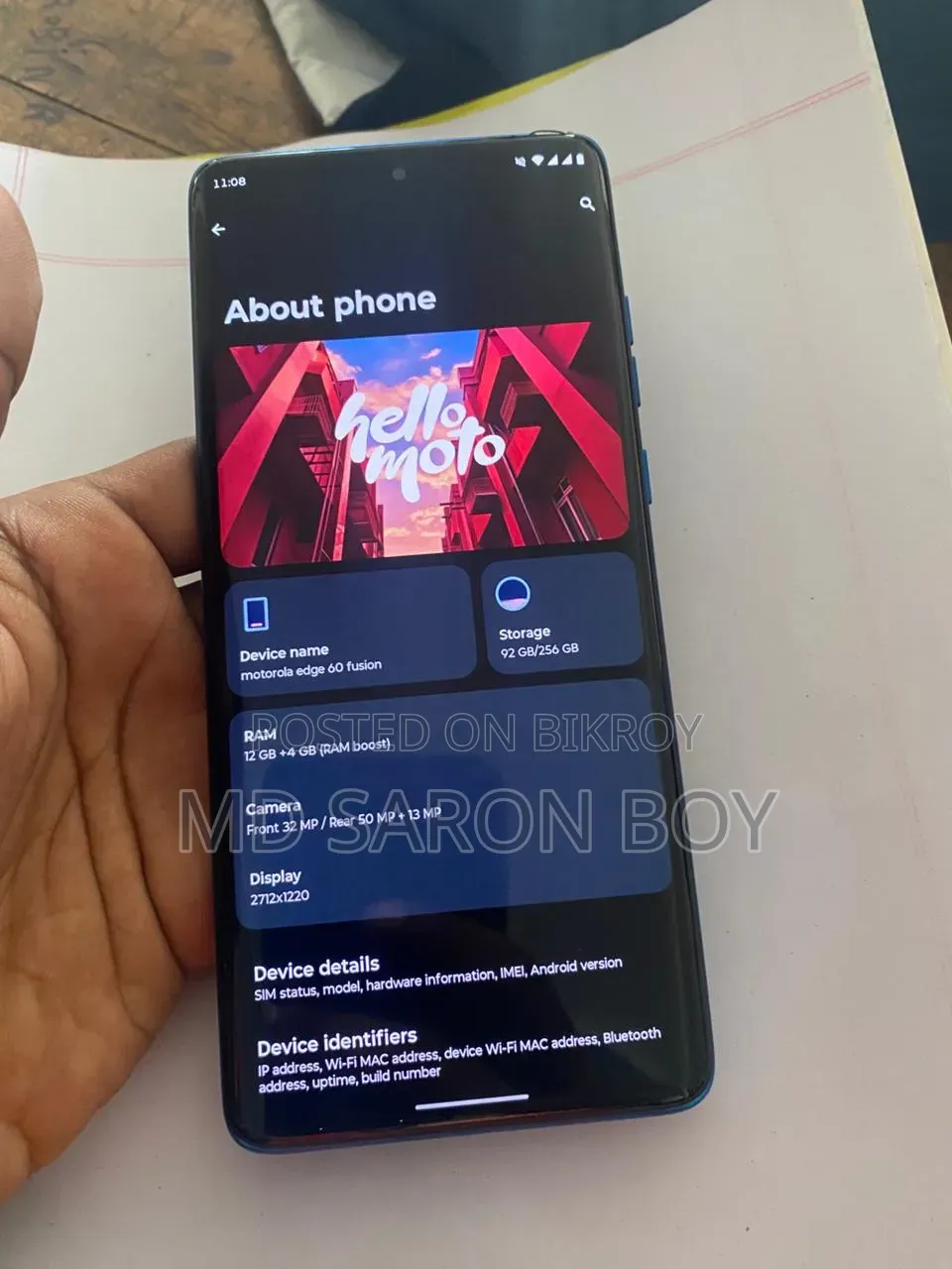 Motorola Edge 60 Fusion 256 GB Blue