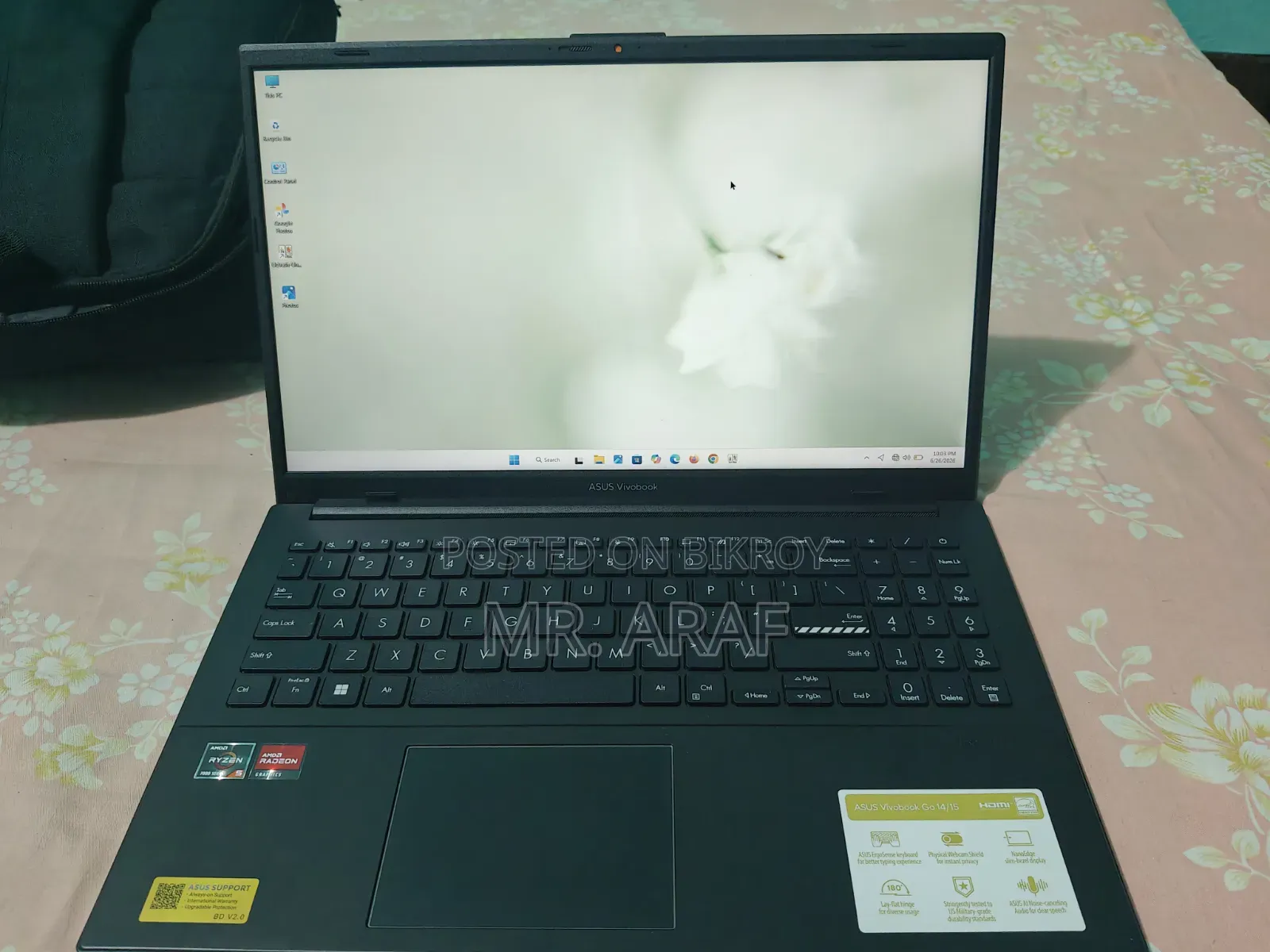 Laptop Asus Vivobook Go 15 16GB AMD Ryzen 5 SSHD (Hybrid) 512GB