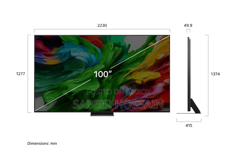 100 Inch LG QNED Evo AI QNED86 MiniLED Smart TV 2025