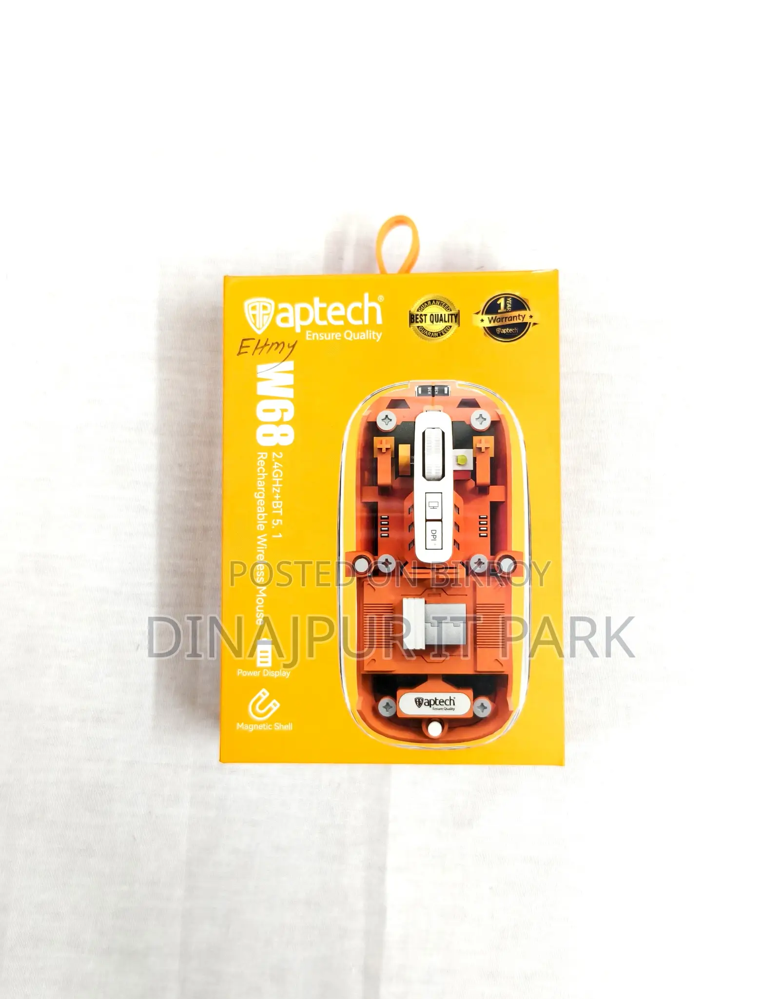 Aptech W68 রিচার্জেবল ওয়্যারলেস মাউস