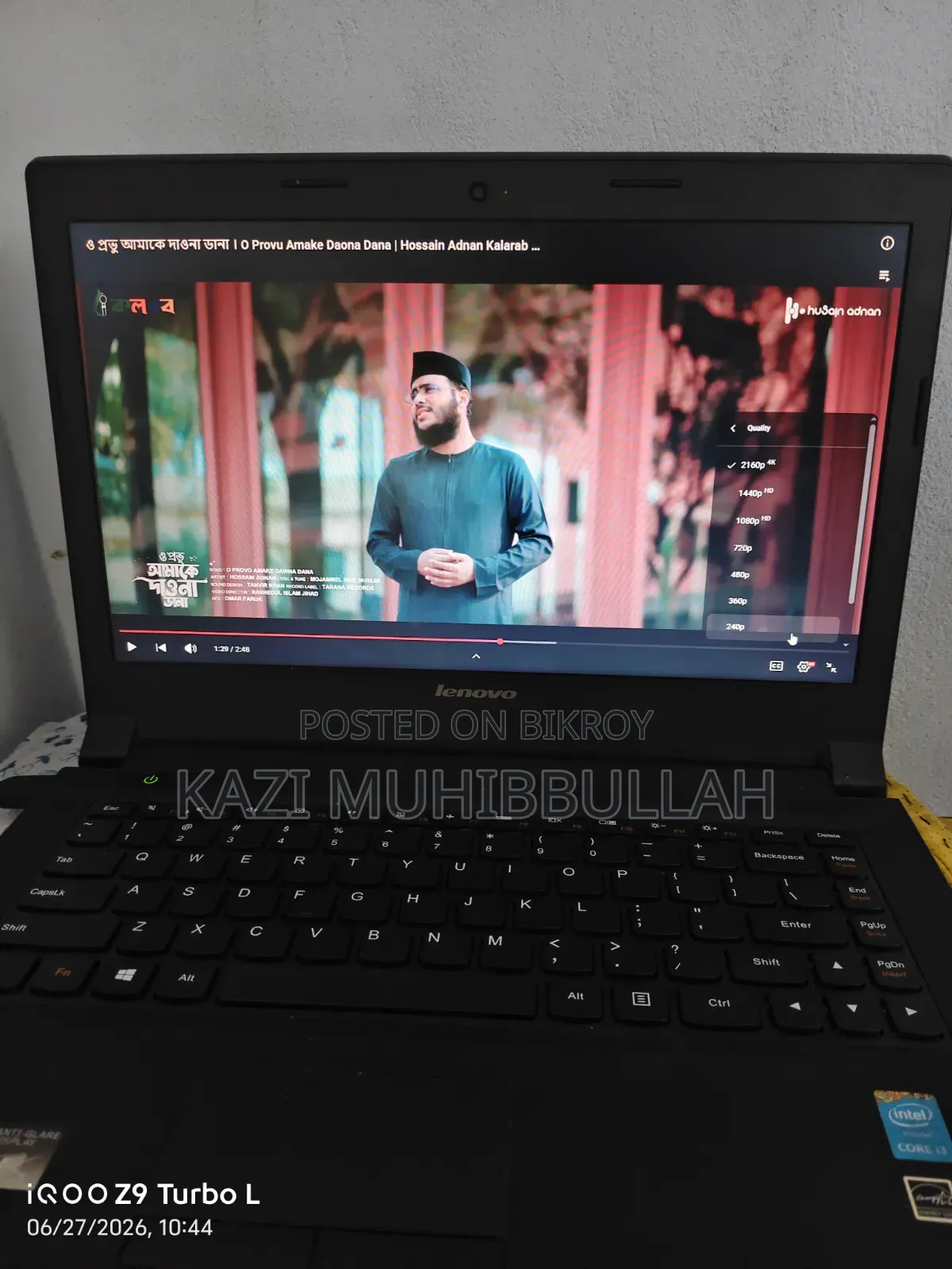 Laptop Lenovo B470 4GB Intel Core I3 SSD 128GB
