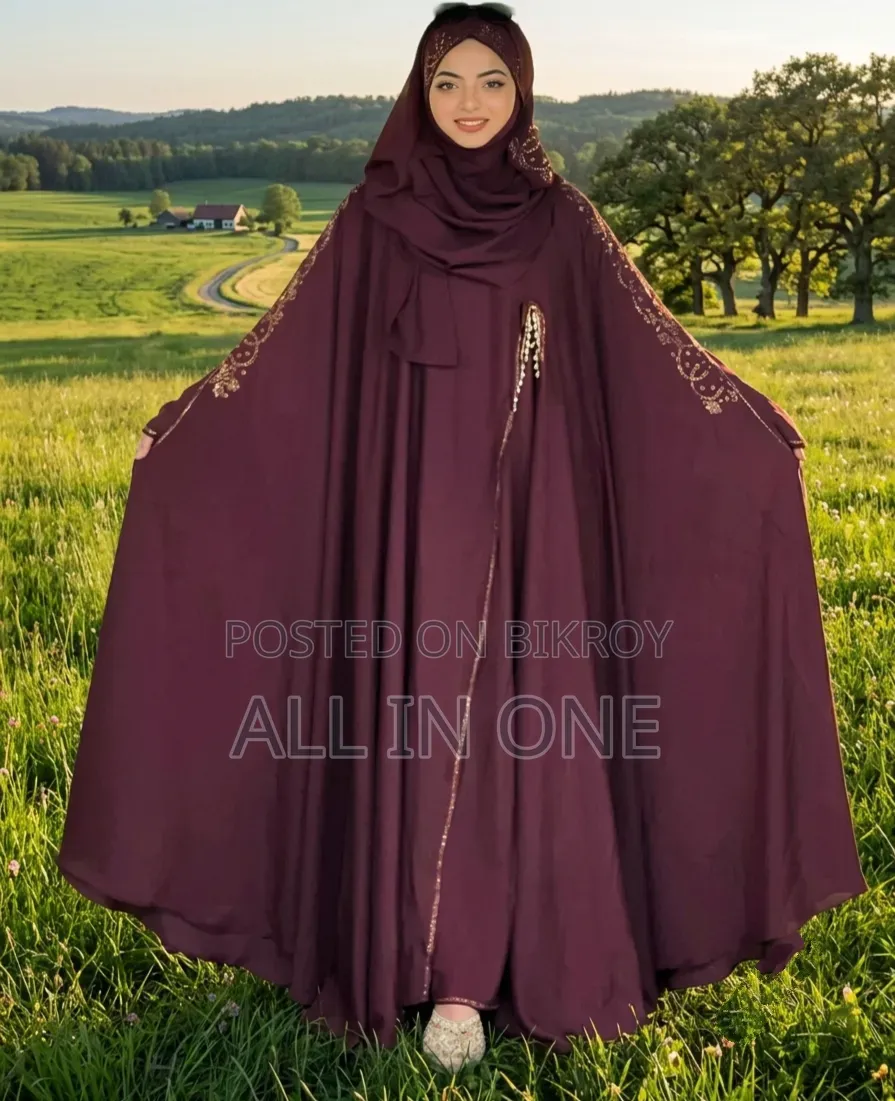 Nurjahan Abaya Dubai Cherry Fabric