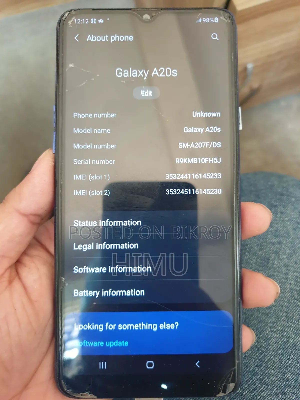 Samsung Galaxy A20s 64 GB Blue