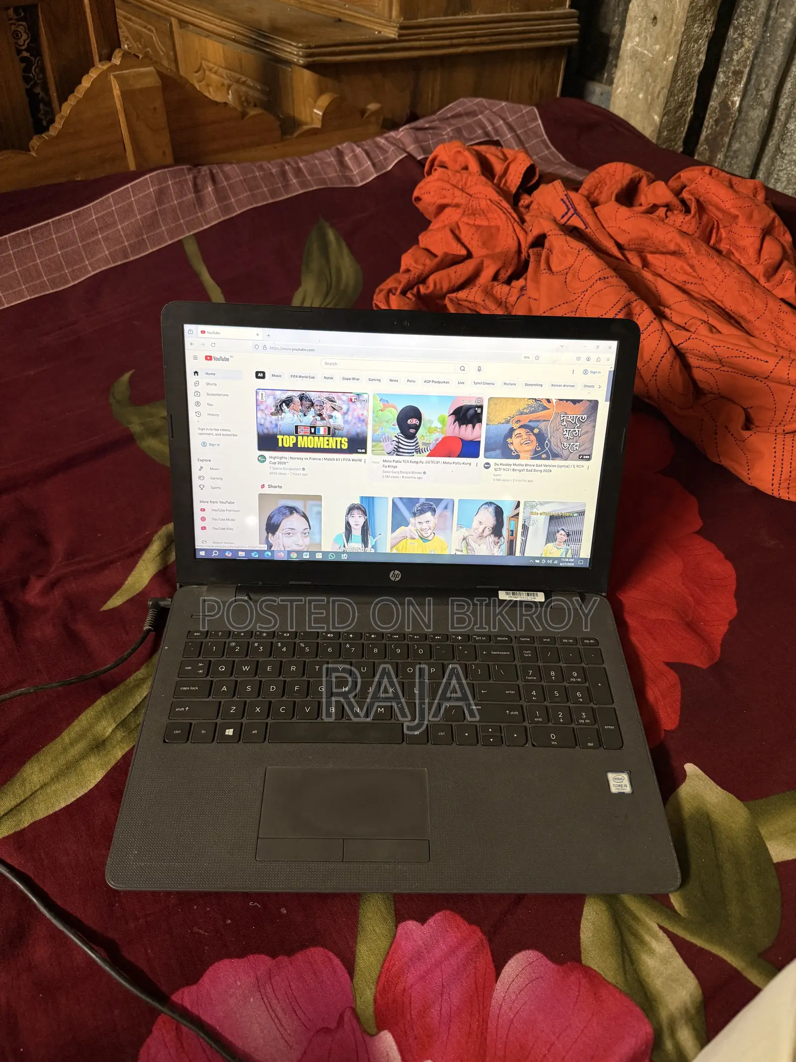 Laptop HP 8GB SSHD+SSD 256GB