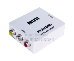 Av to Hdmi Video Converter Box Av2hdmi Rca Av Hdmi CVBS - White