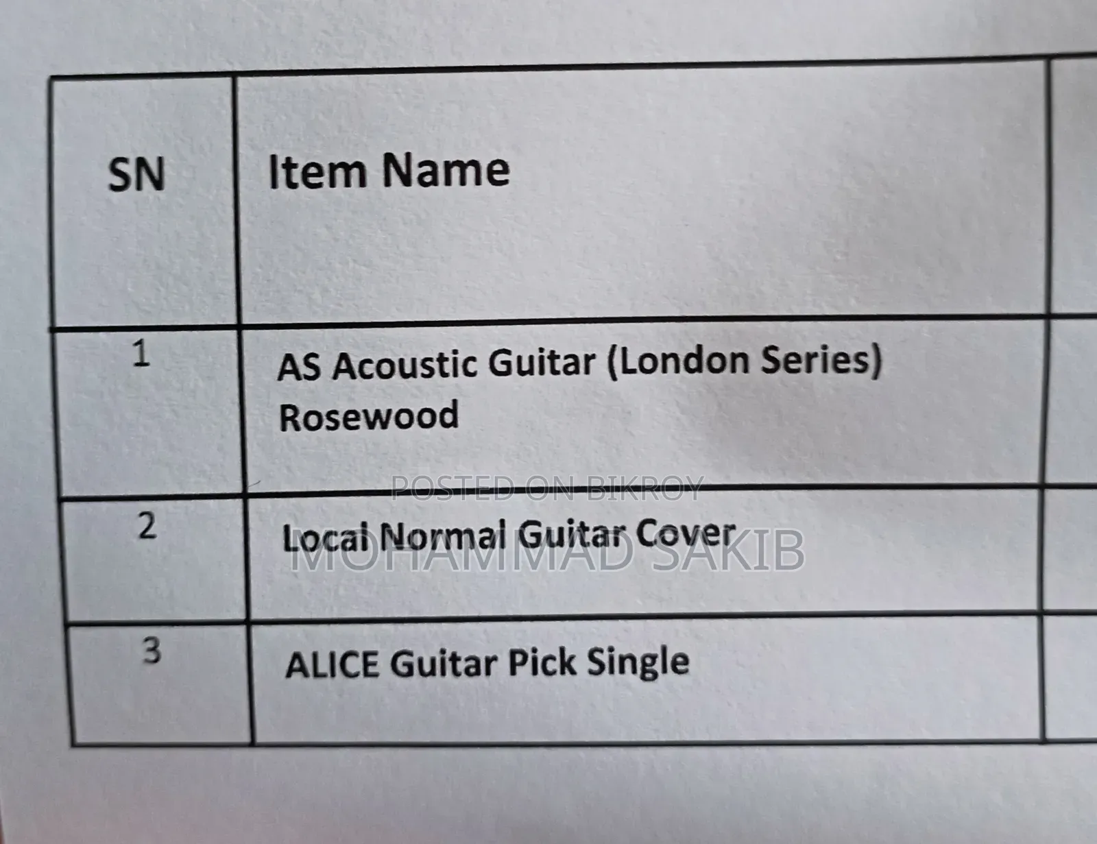 As Acoustic Guitar (London Series) Rosewood (Original)