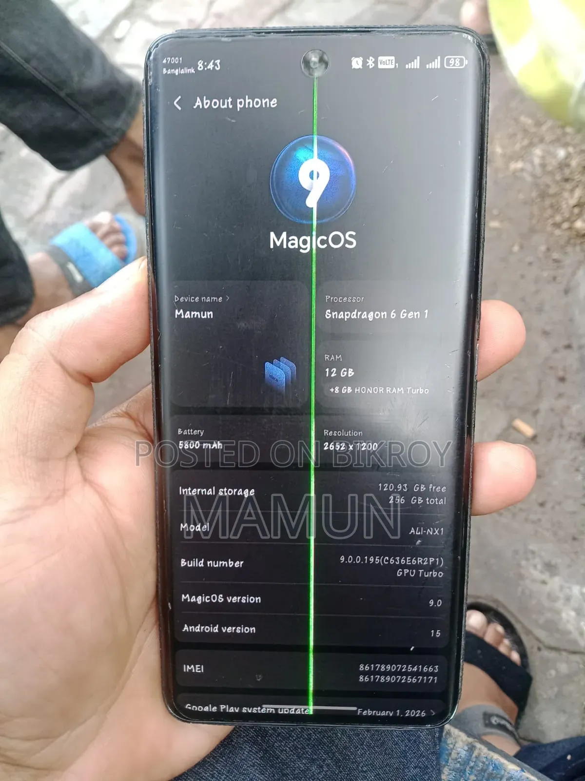 Honor X9b 5G 256 GB Gray