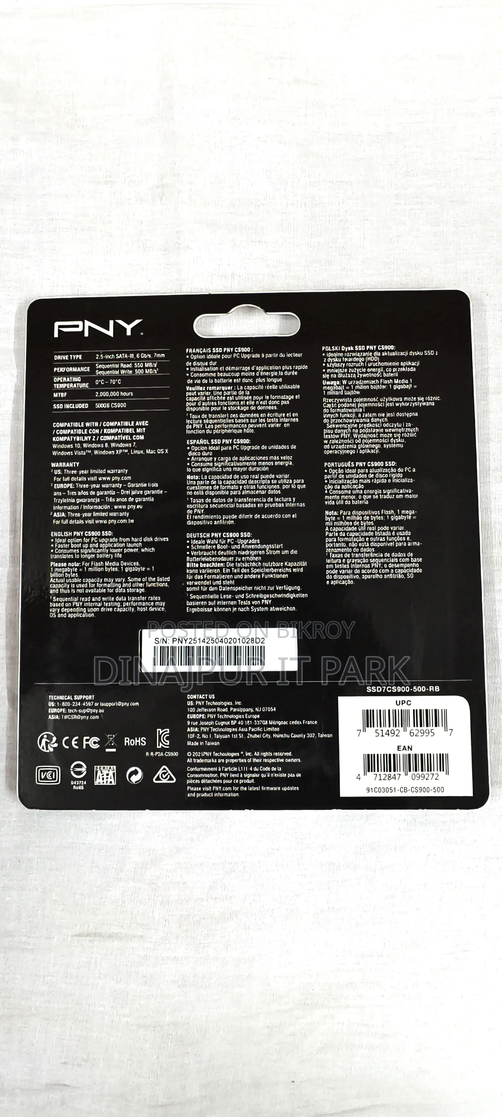 Pny Cs900 500gb Sata Iii Ssd – High Performance Solid State Drive (1)