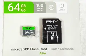 Pny Elite 64gb Microsdxc Uhs-i Class 10 Memory Card With Sd Adapter
