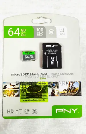 Pny Elite 64gb Microsdxc Uhs-i Class 10 Memory Card With Sd Adapter