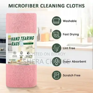 Reusable Microfiber Cleaning Cloth Roll for Cars
