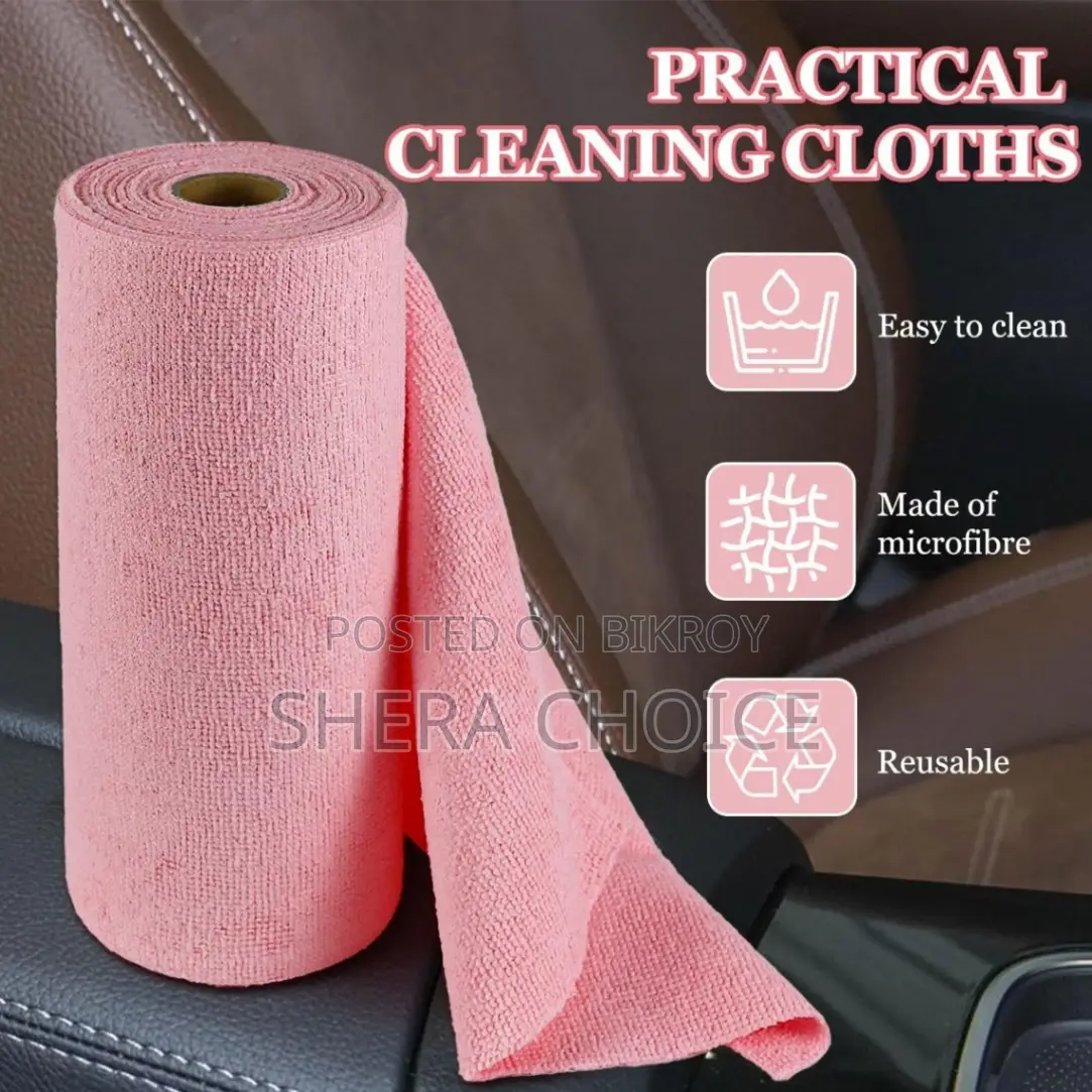Reusable Microfiber Cleaning Cloth Roll for Cars