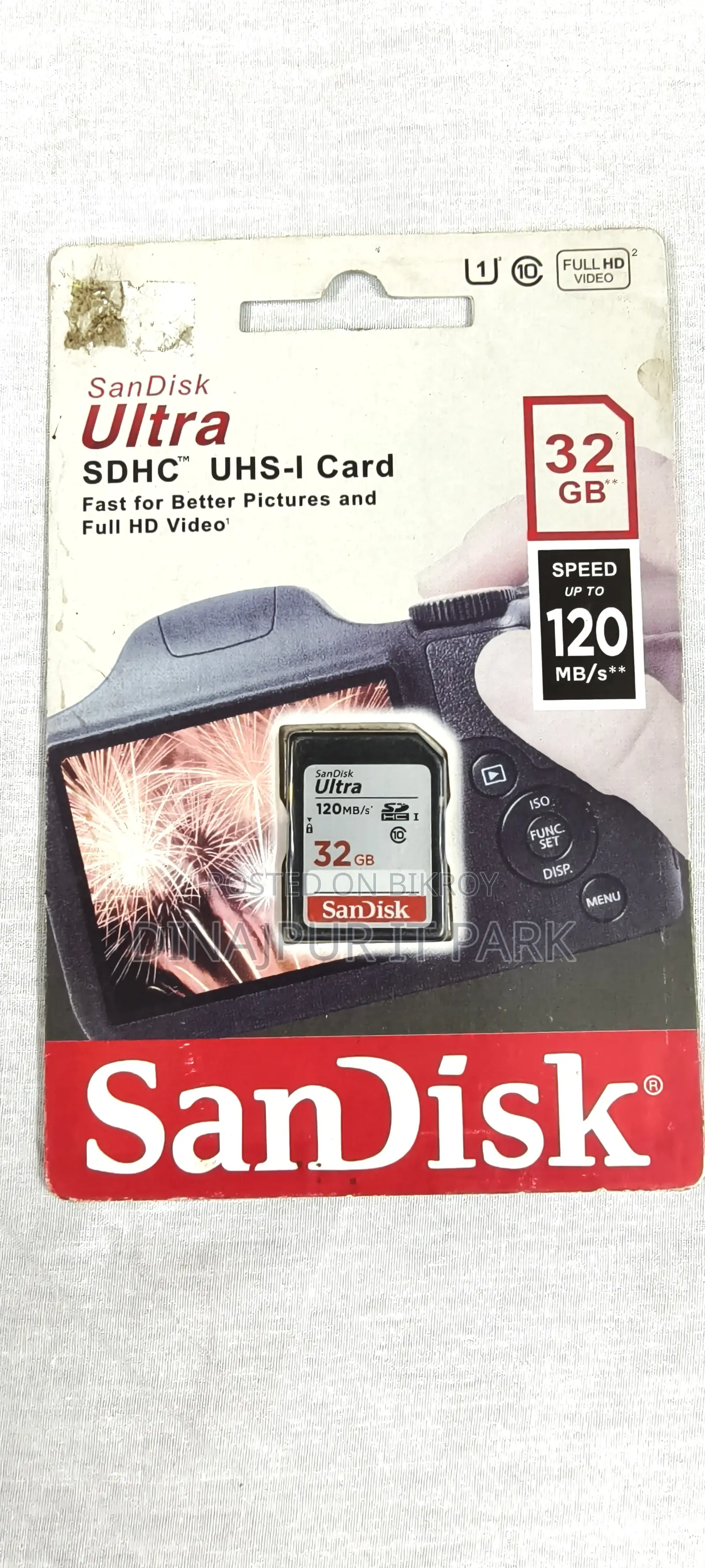 Sandisk Ultra 32GB SDHC UHS-I Memory Card – 120MB/s Class 10