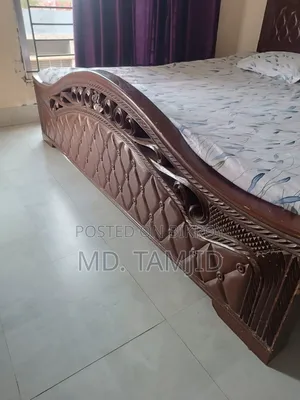 Solid Chittagong Teak Bed 7/6 Feet
