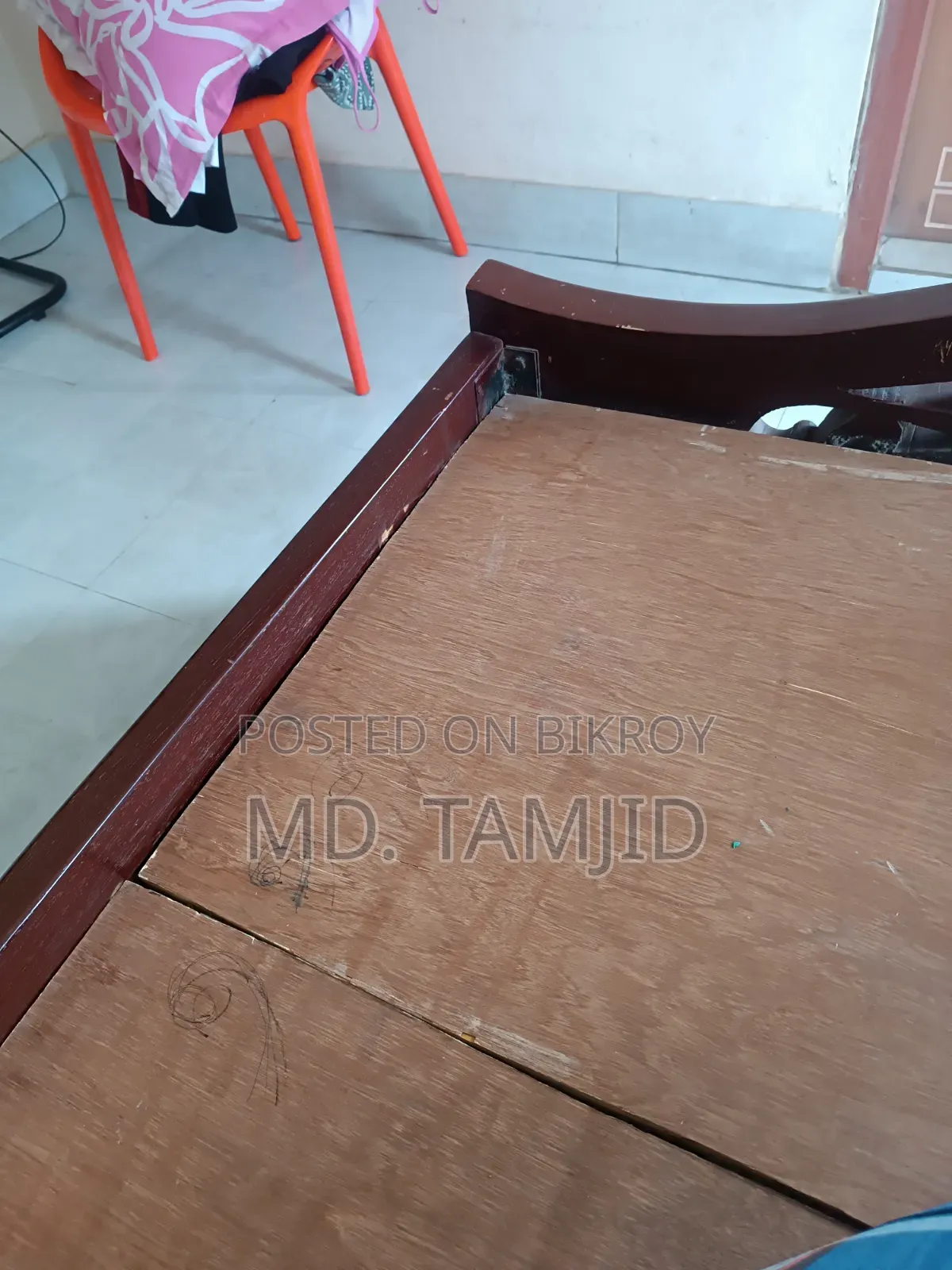 Solid Chittagong Teak Bed 7/6 Feet