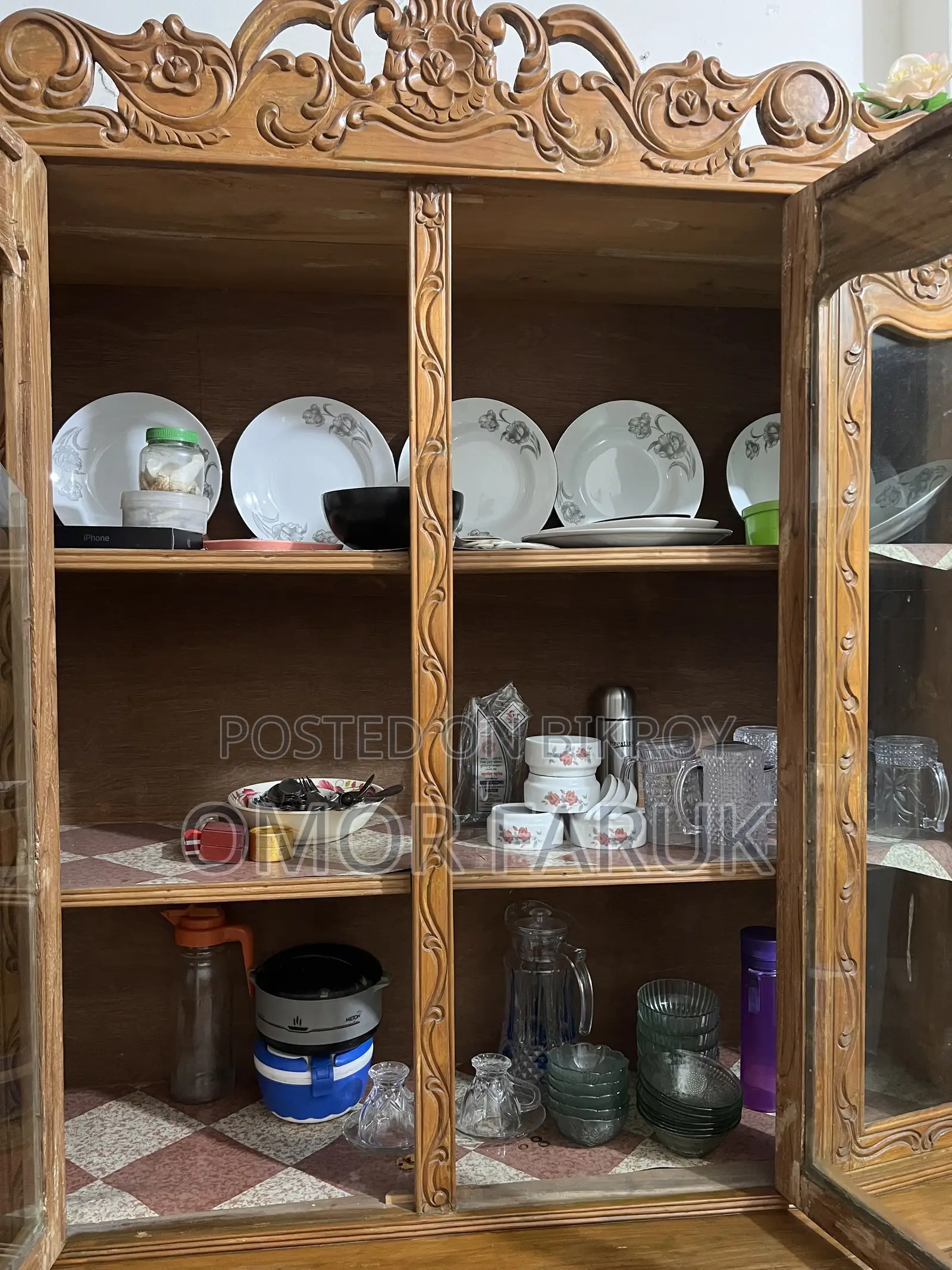 Original Chittagong Teak Wood Showcase for Sale