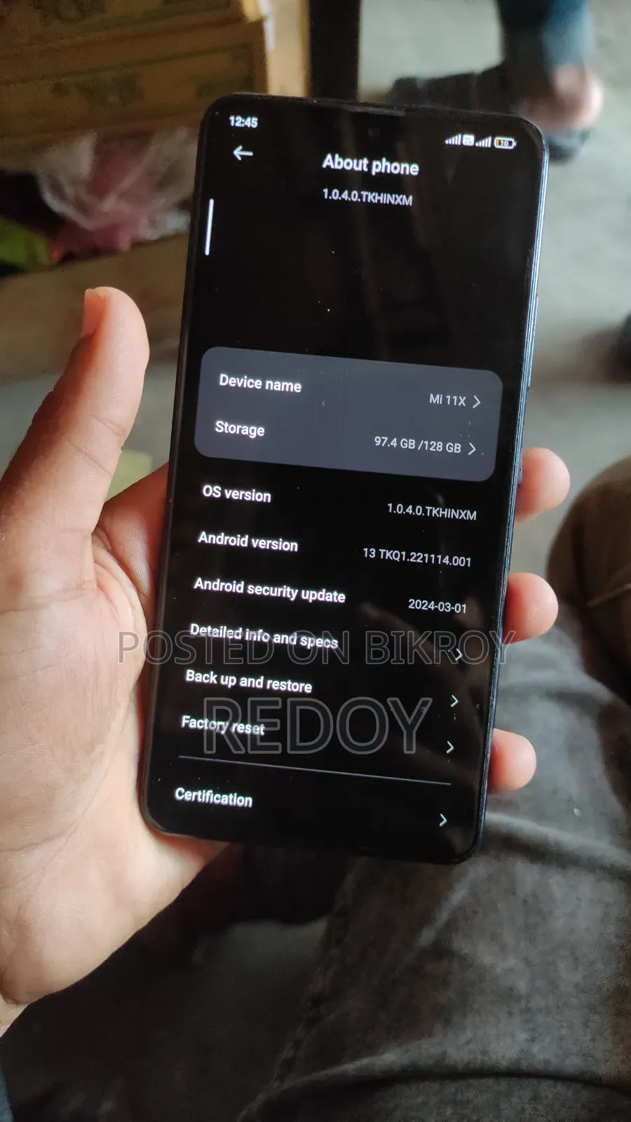 Xiaomi Mi 11X 128 GB Black