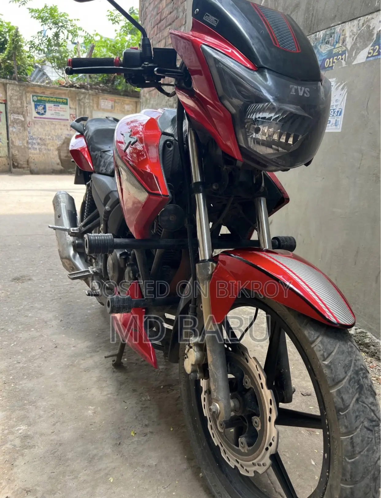 টিভিএস অ্যাপাচি আরটিআর ১৬০ ২ভি ২০১৮ লাল