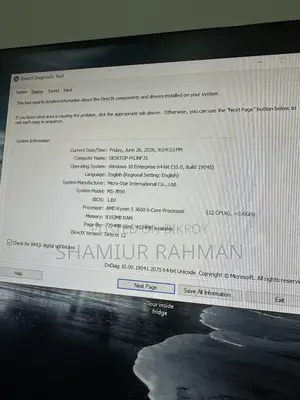 Desktop Computer 8GB AMD Ryzen 5 HDD+SSD 1 Terabyte