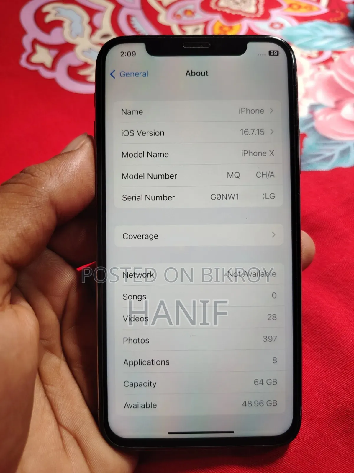 Apple iPhone X 64 GB White