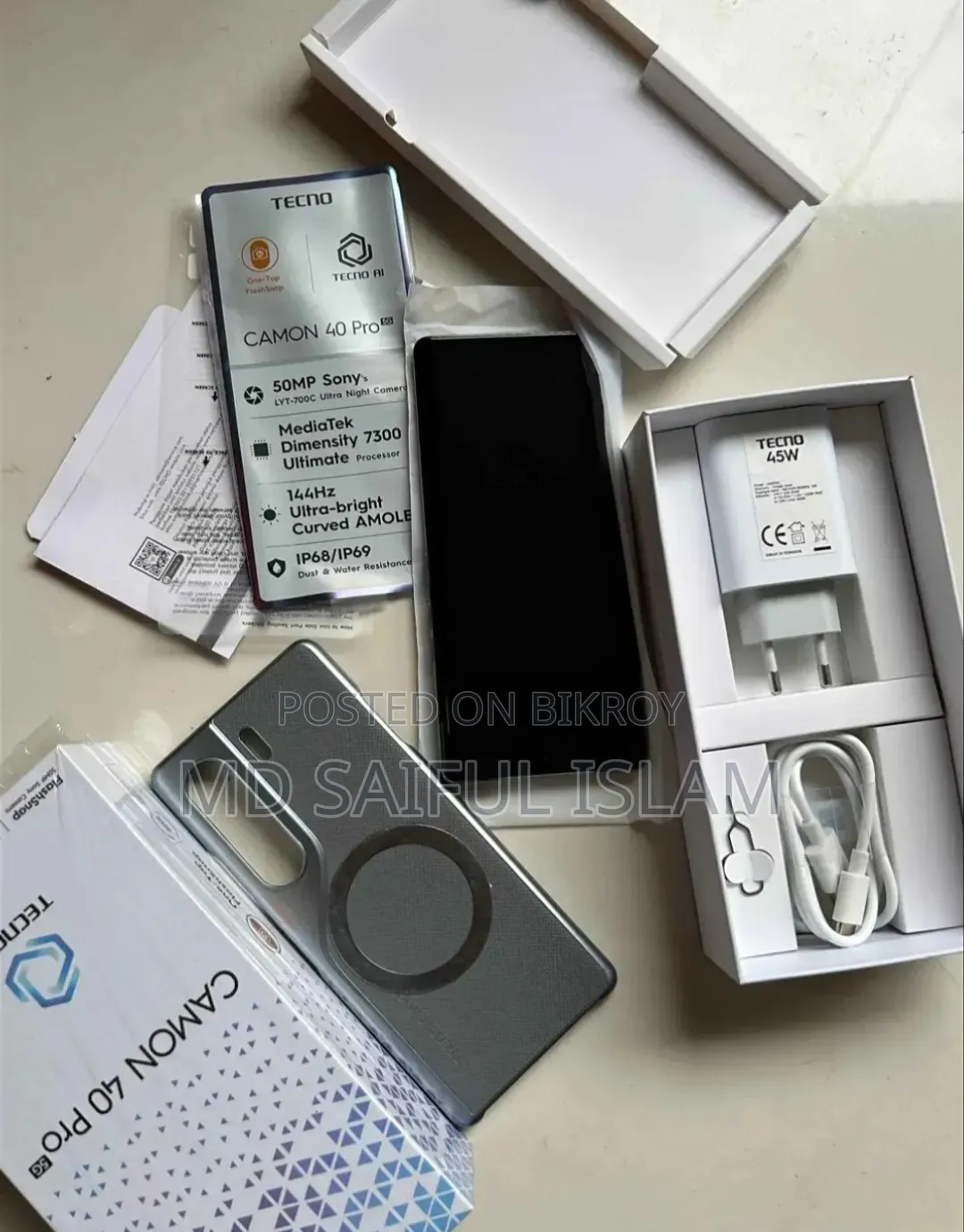 Tecno Camon 40 Pro 4G 256 GB Black