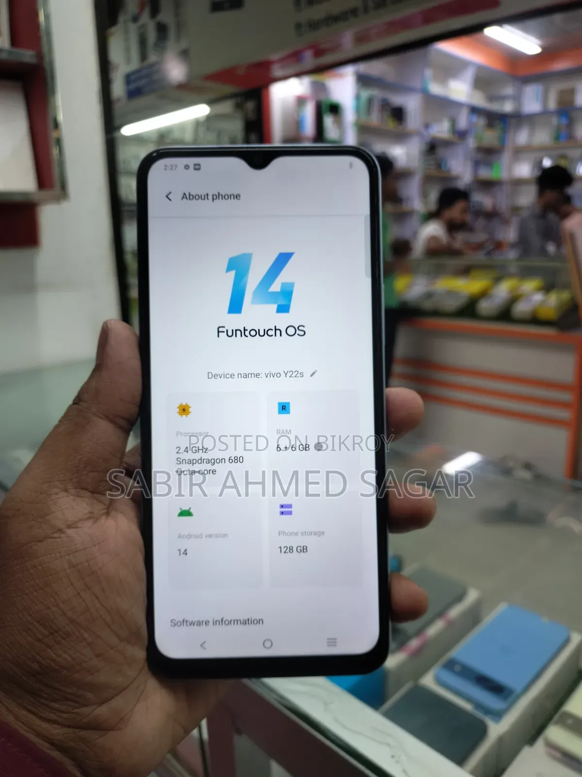 Vivo Y22s 128 GB Blue