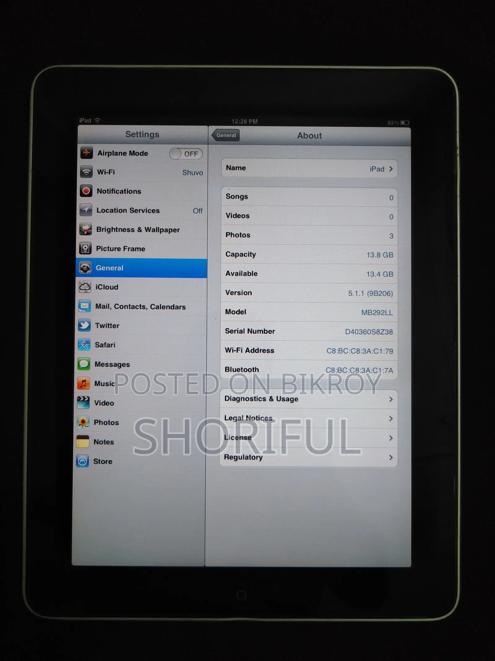 Apple iPad Wi-Fi 16 GB Silver