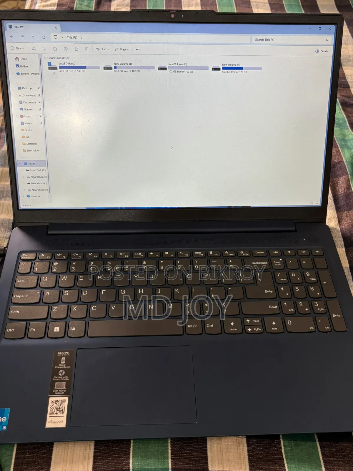 Laptop Lenovo Ideapad 3 8GB Intel Core i5 SSD 512GB