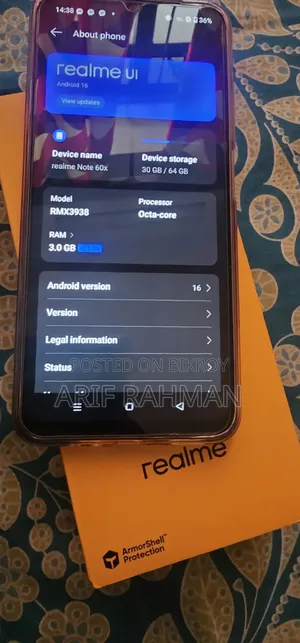 New Realme Note 60x 64 GB