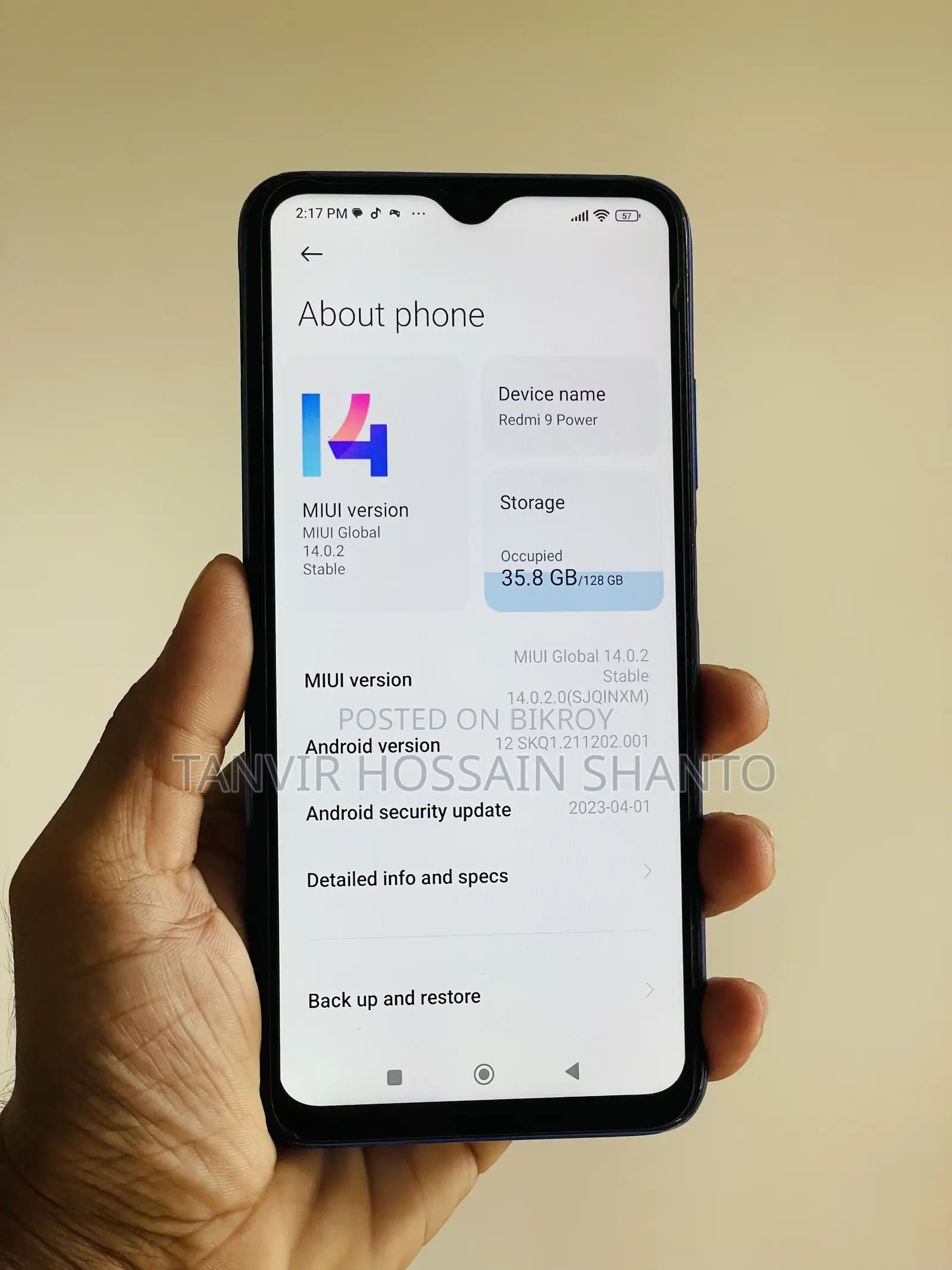 Xiaomi Redmi 9 Power 128 GB Blue