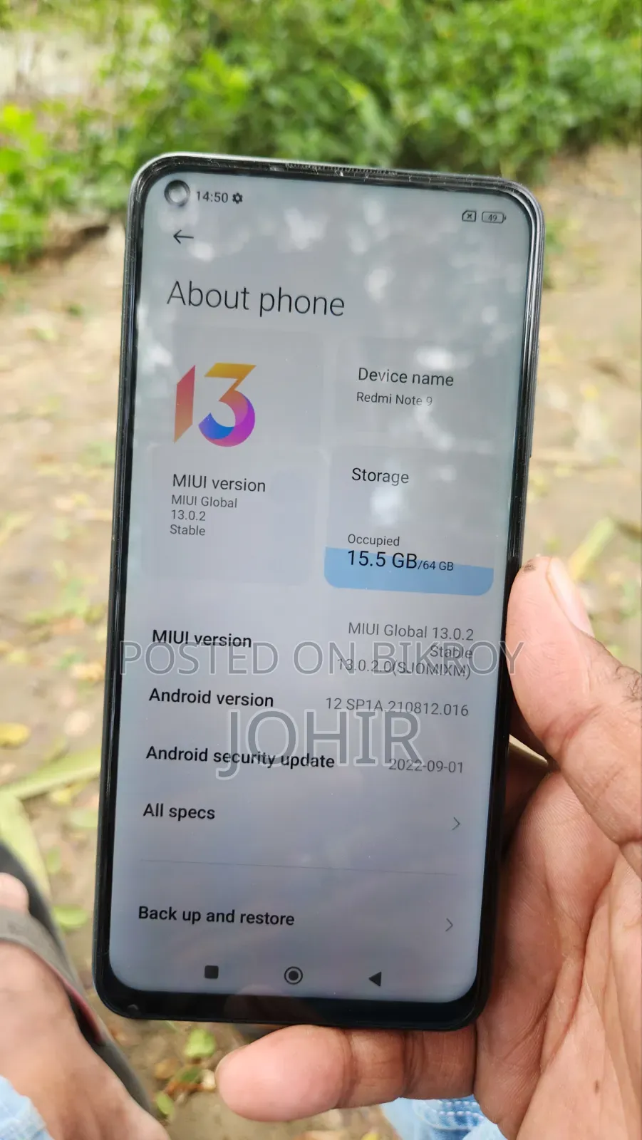 Xiaomi Redmi Note 9 64 GB Blue