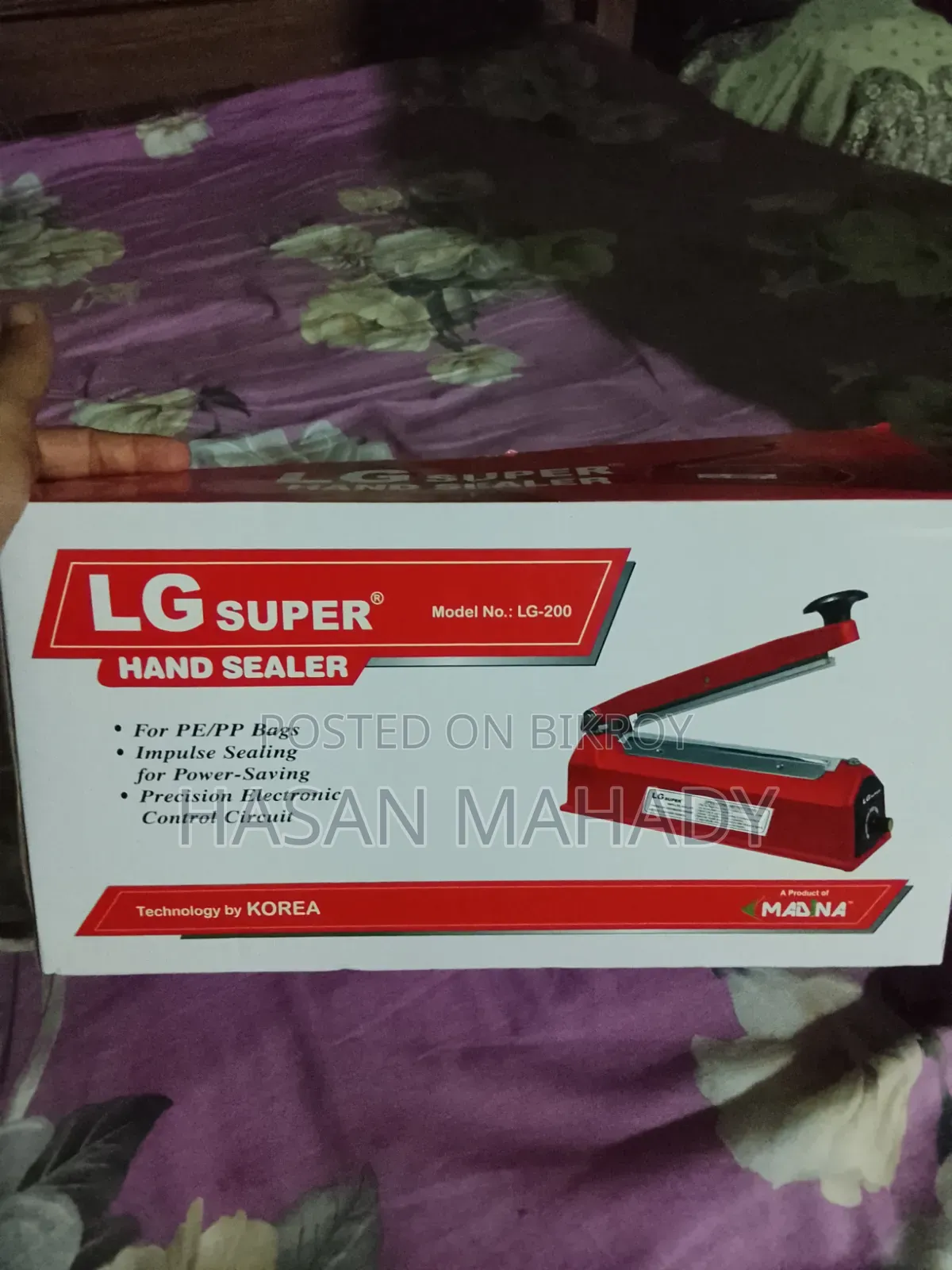 LG Plastic Packet Hand Sealer Model - lg200