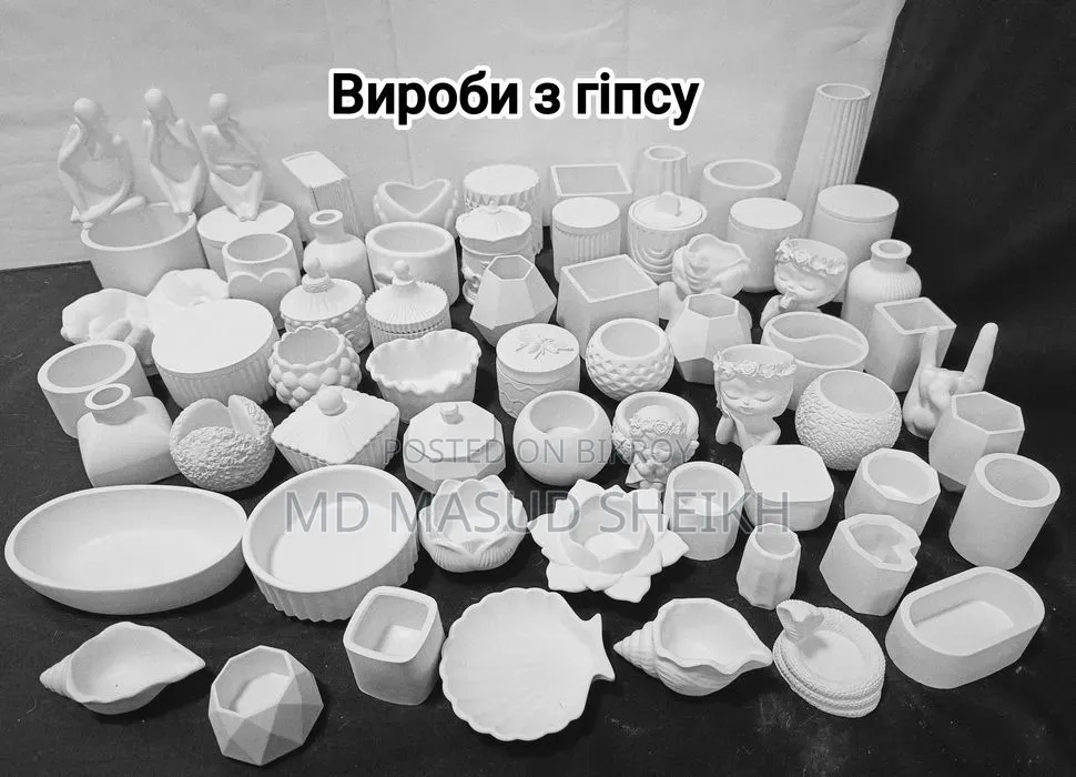 Gypsum Showpiece Candler Flower Tub Jewellery Box More