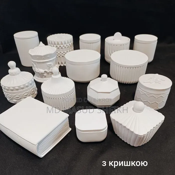 Gypsum Showpiece Candler Flower Tub Jewellery Box More
