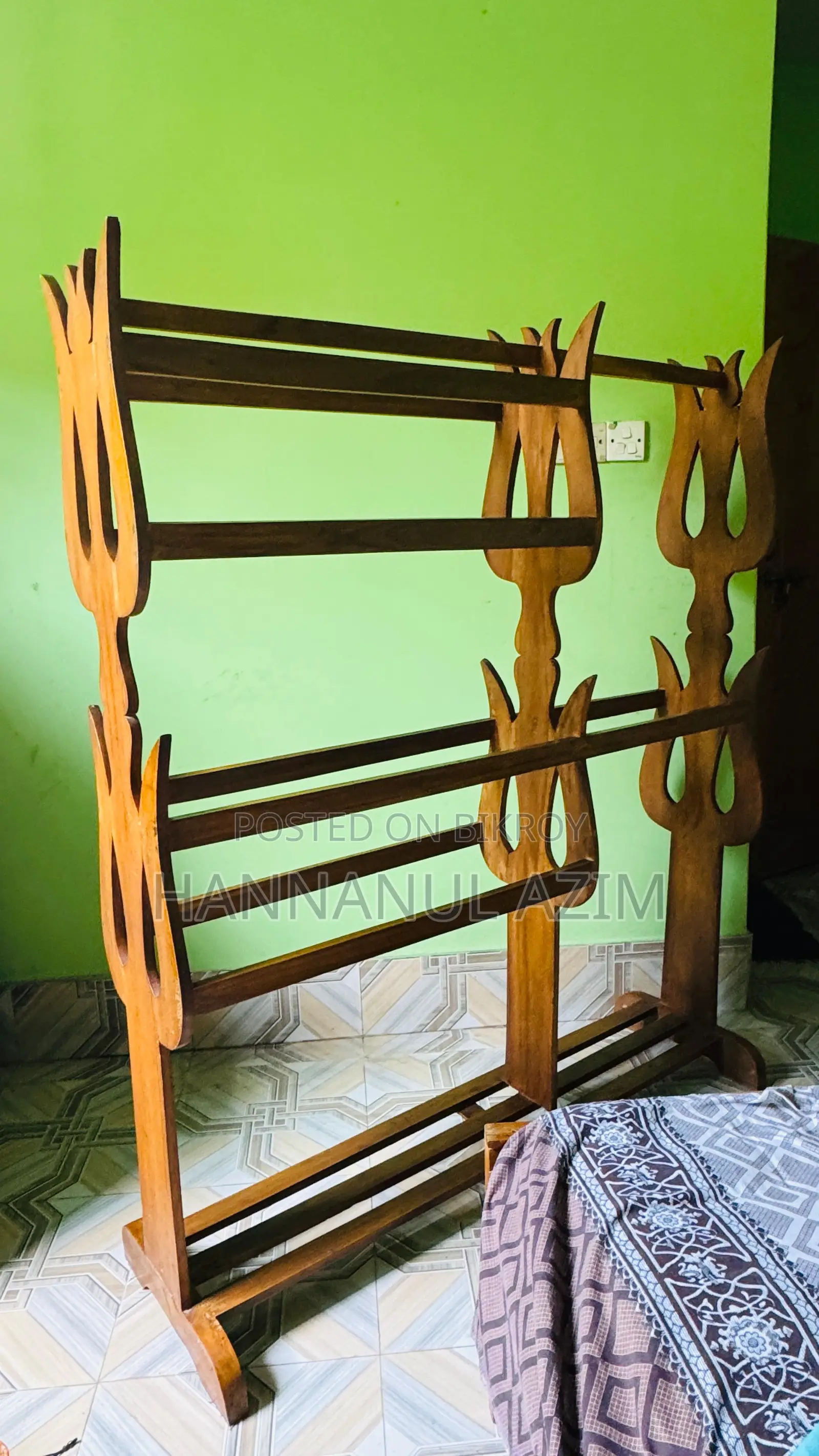Solid Wooden Cloth Rack (Alna) | Strong Durable | Urgent Sale