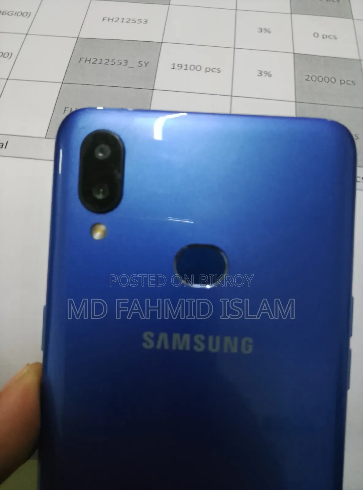 স্যামসাং এ১০ ৩২ জিবি নীল