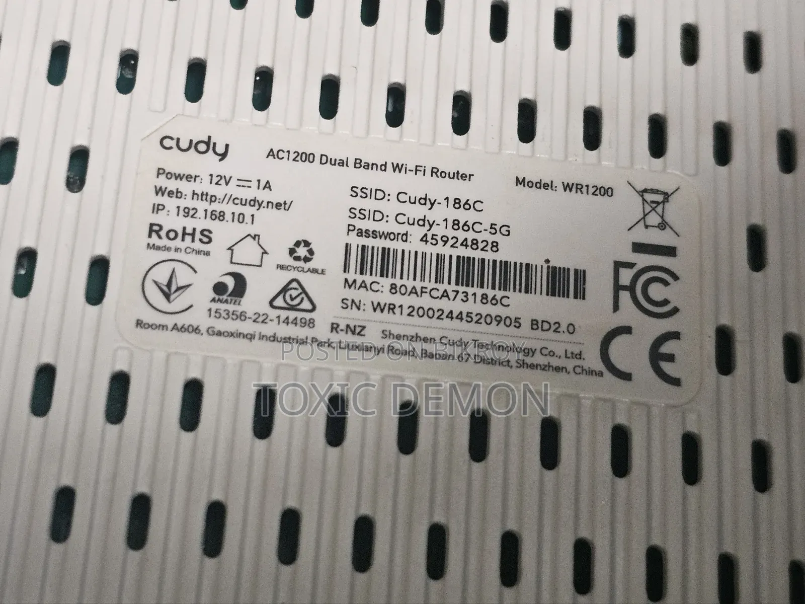 Cudy Wr1200/Ac1200 Dual Band Router For Sell