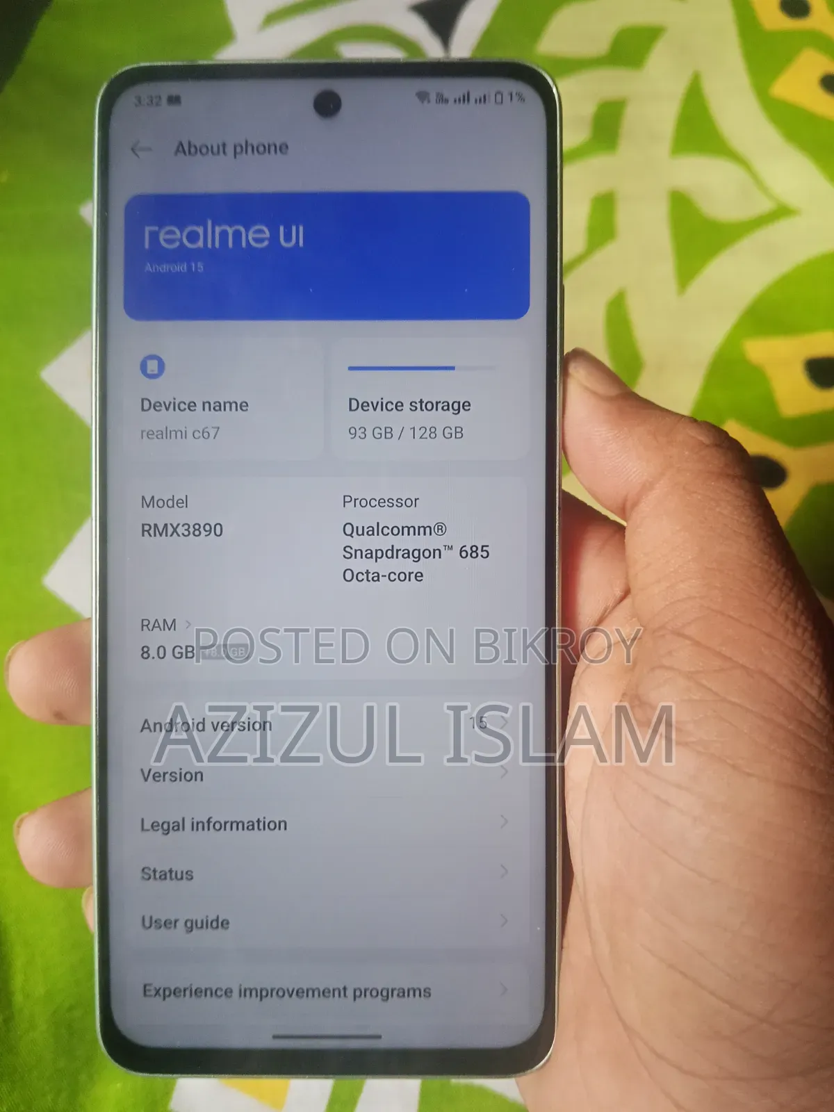Realme C67 128 GB Green