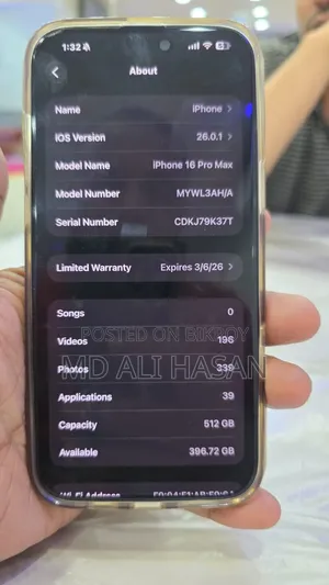 Apple iPhone 16 Pro Max 512 GB Black