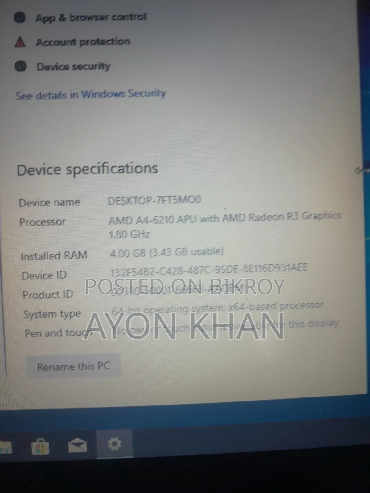Laptop Lenovo ThinkPad 11e 4GB AMD SSD 128GB