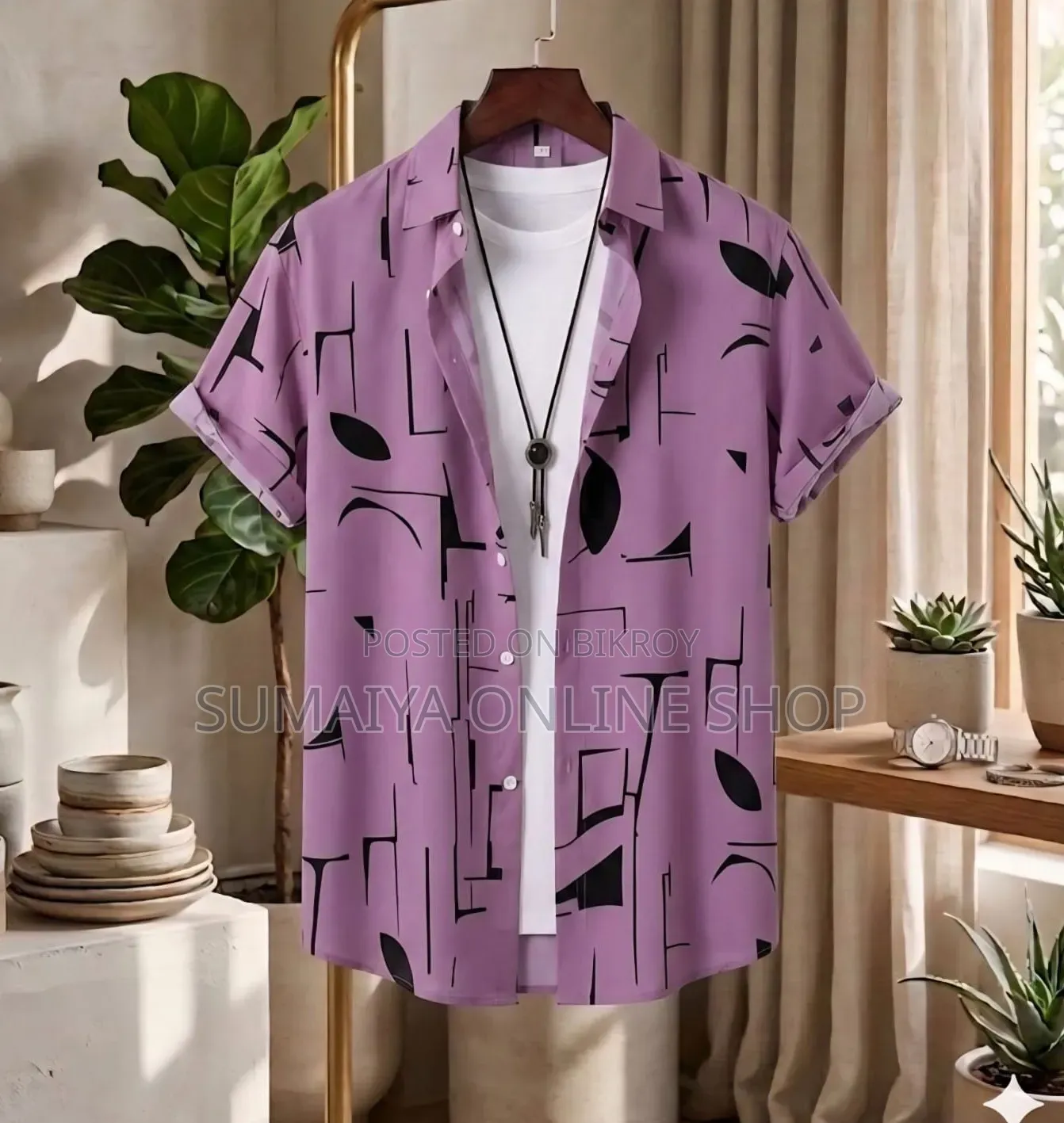 Premium China Micro Fabric Casual Half Sleeve Shirt For Men