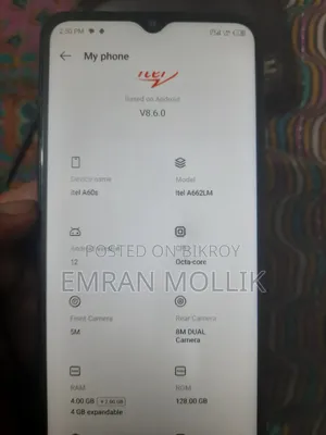 Itel A60s 128 GB Blue