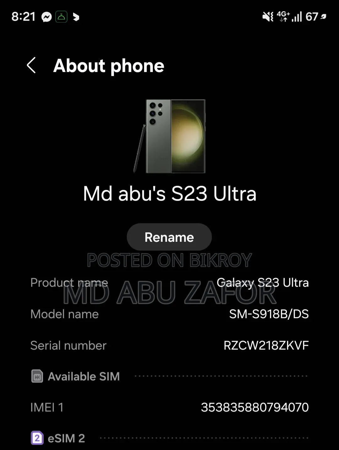Samsung Galaxy S23 Ultra 256 GB Gray