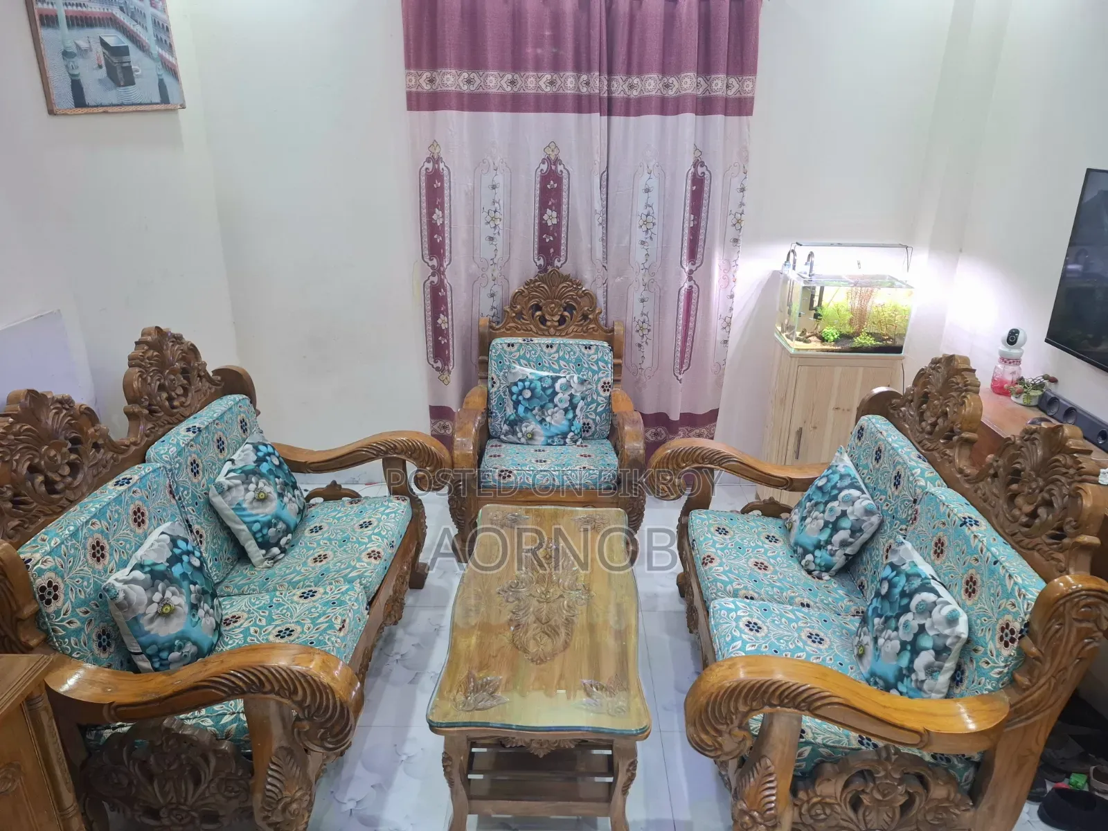 Orginal Segun Wooden Sofa Set Heavy