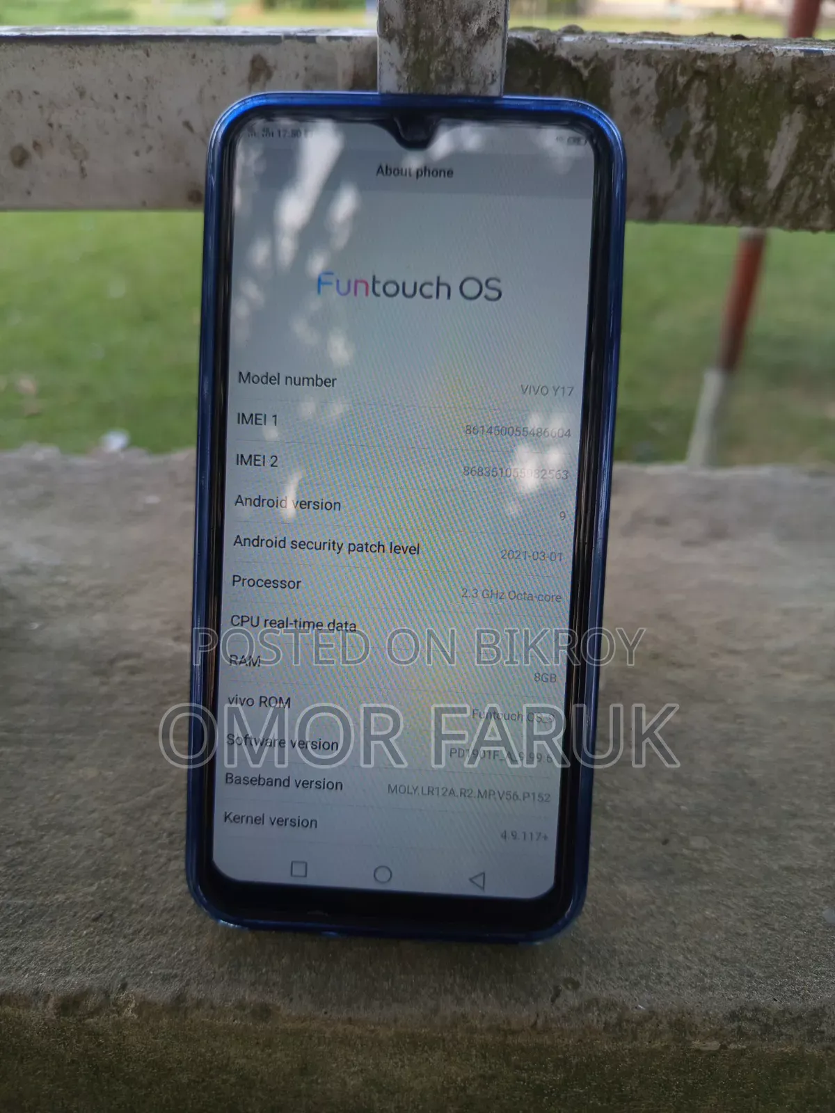 New Vivo Y17 256 GB Blue
