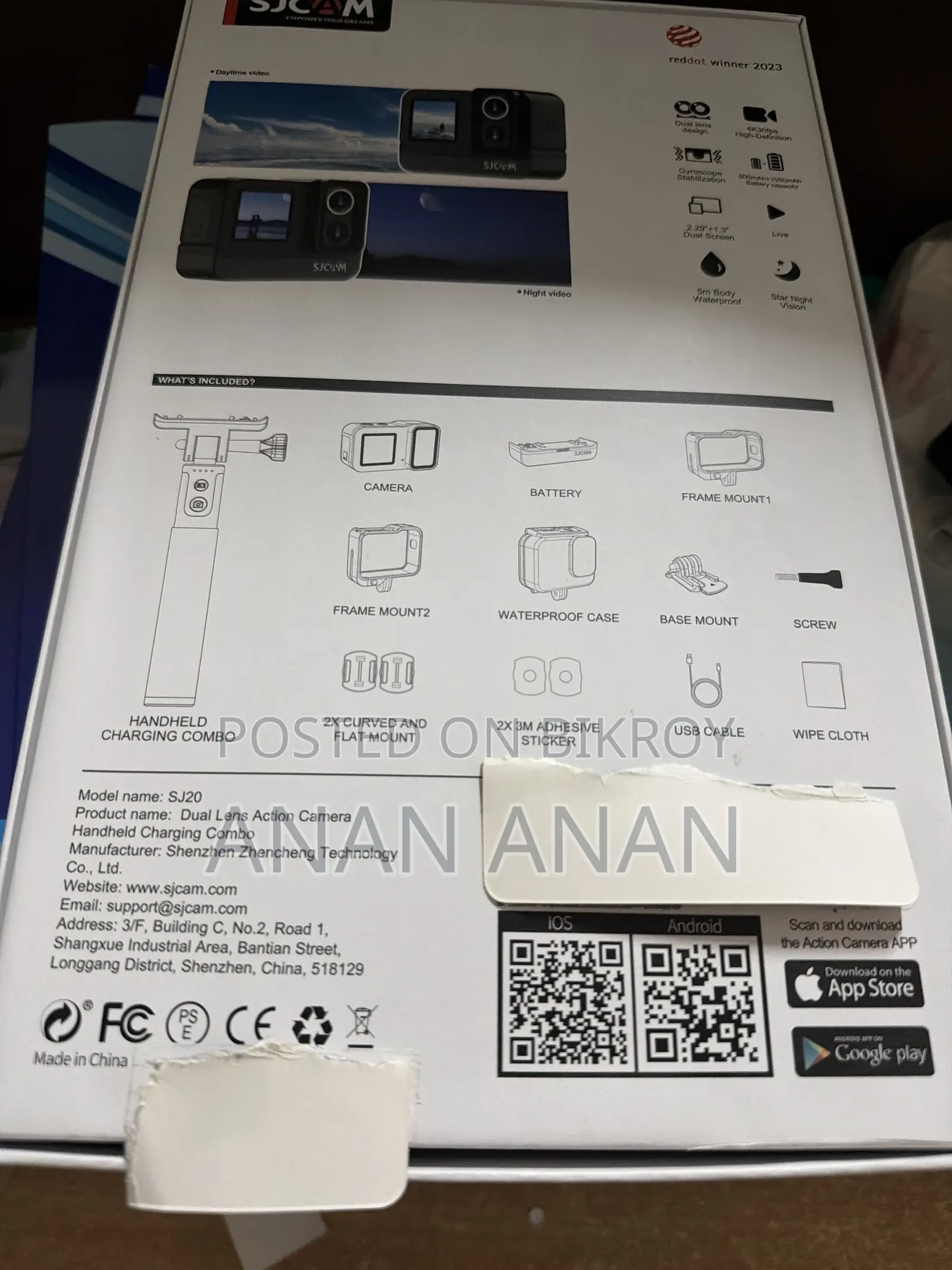Action Camera Sjcam20 Full Kit Set