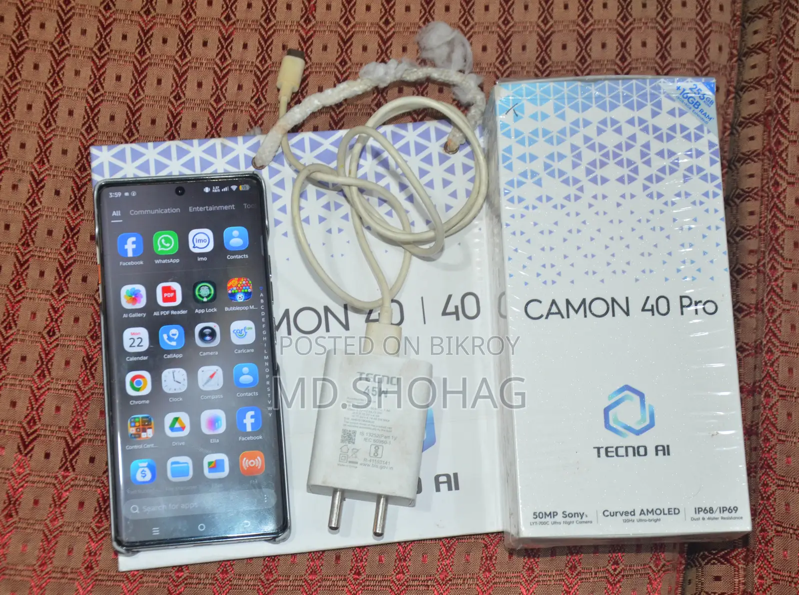 Tecno Camon 40 Pro 4G 256 GB White